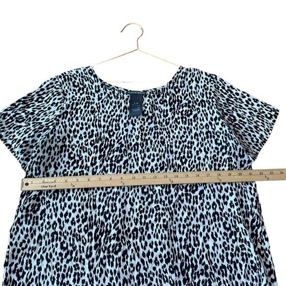CHELSEA & THEODORE LEOPARD PRINT TOP blouse size XL - Picture 5 of 5